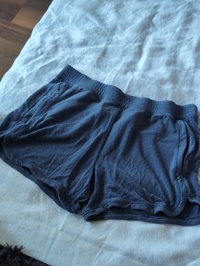 Active Life Heather Denim Lounge Shorts - Navy